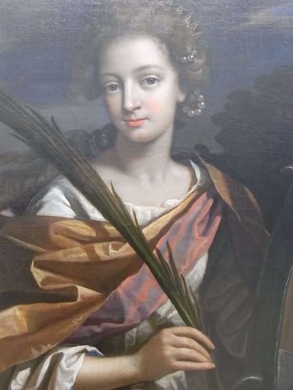 Benedetto Gennari. La catolica Elizabeth Panton en el exilio retratada como Santa Catalina.Tate Britain.Foto R.Puig.
